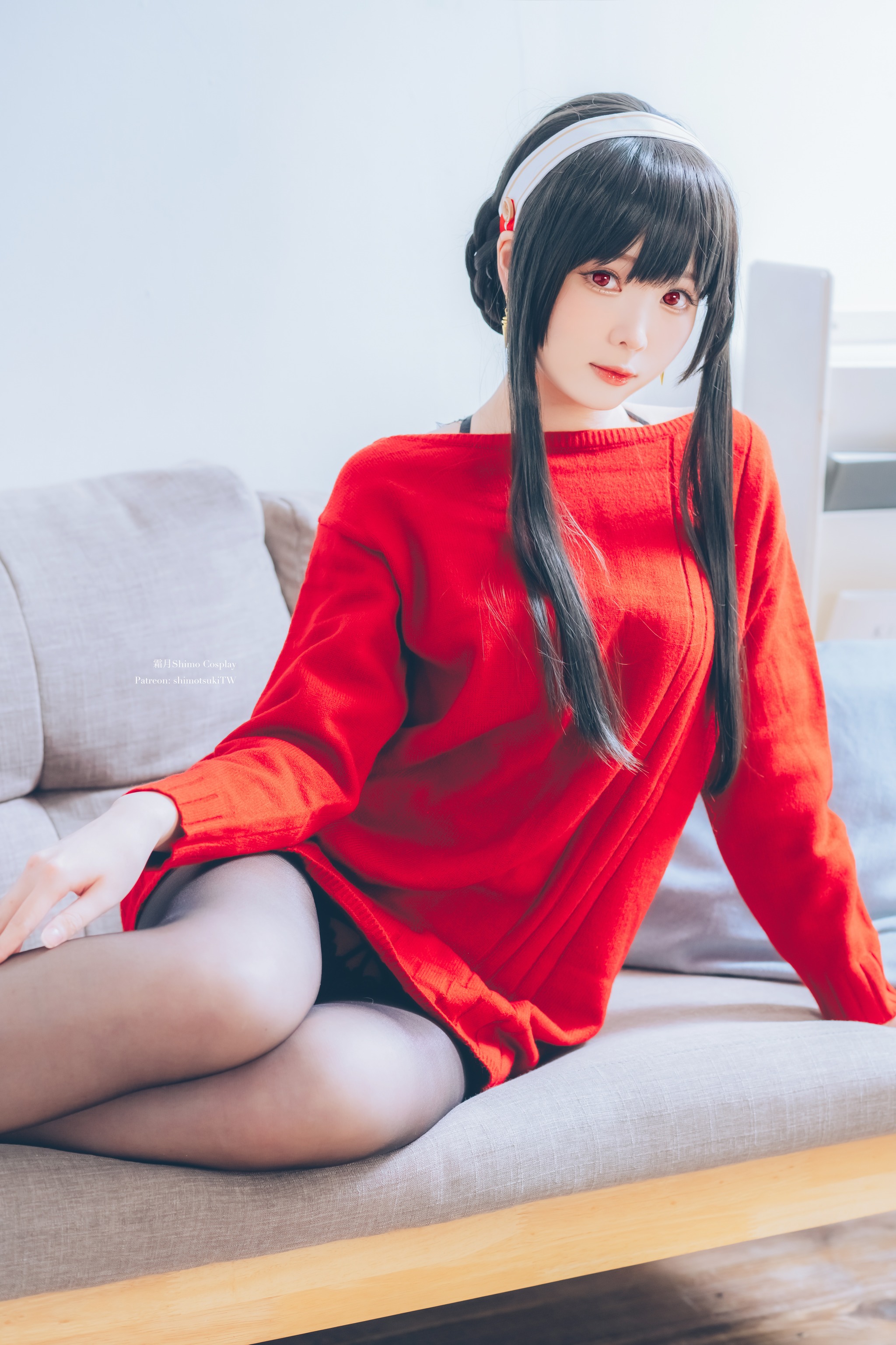 图片[1]-霜月shimo – NO.095 Yor Forger  Red Sweater[15P]-XikXak